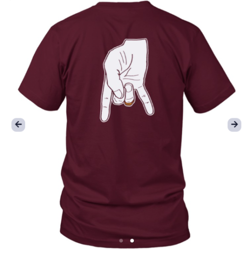 btho t u horns down t shirt - Image 2