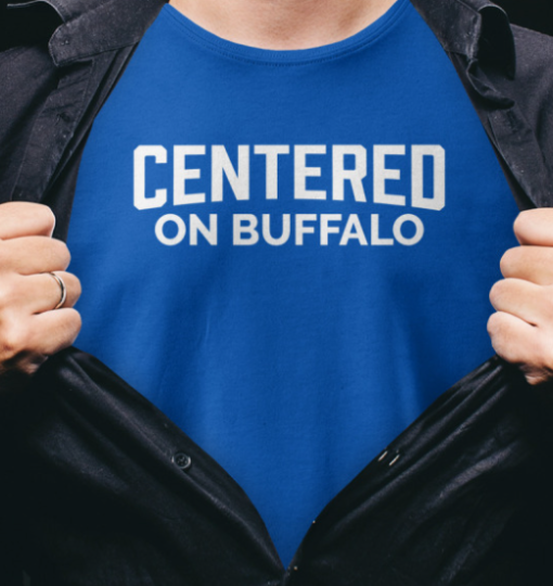 Eric Wood Centered On Buffalo Shirt Unisex T-Shirt - Image 2