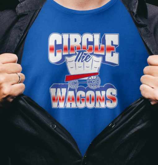 Circle The Wagons Graphic Tee Unisex T-Shirt - Image 2