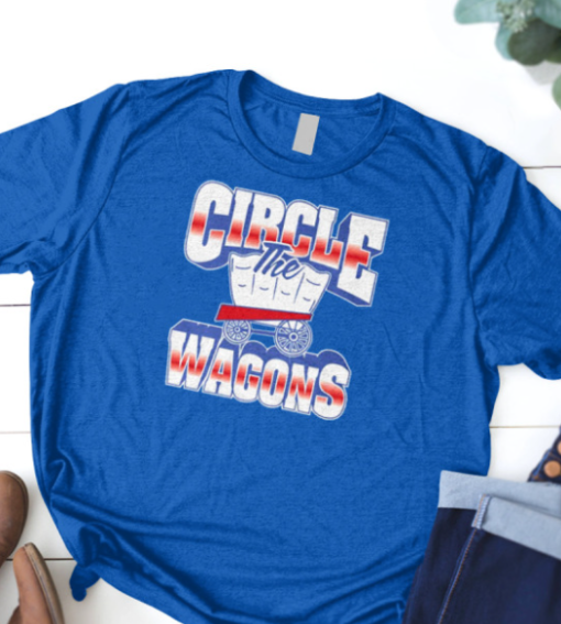 Circle The Wagons Graphic Tee Unisex T-Shirt - Image 4