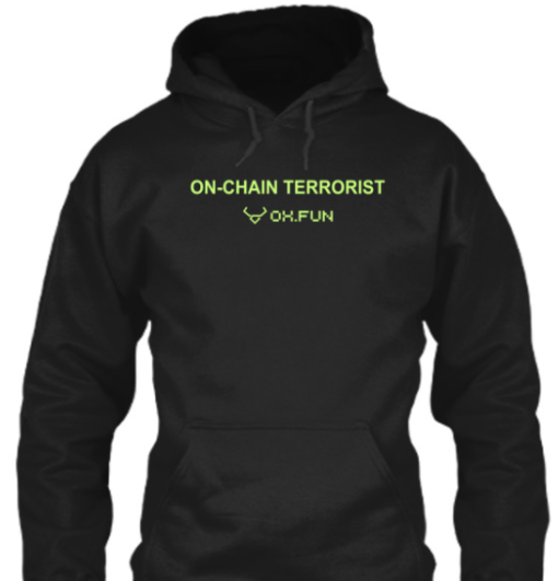 On-Chain Terrorist OX.Fun shirt T-Shirt - Image 5