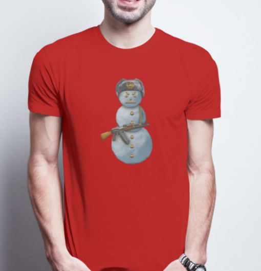 Snowman and Gun Jpeg shirt T-Shirt - Image 2