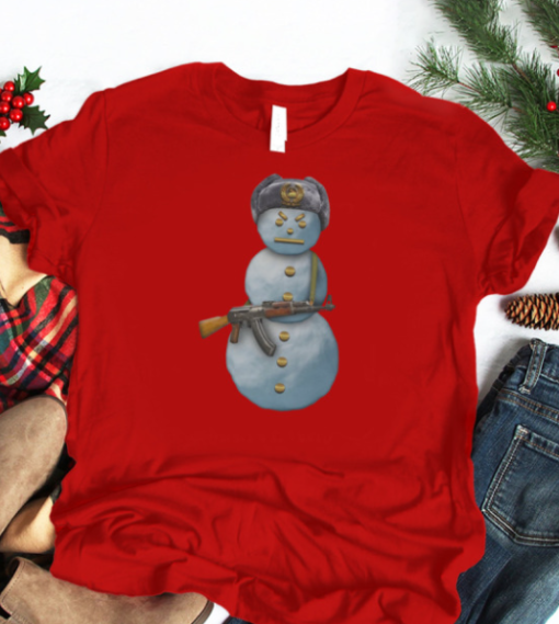 Snowman and Gun Jpeg shirt T-Shirt