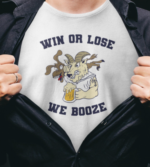 Win or Lose we booze Pocket Tee T-Shirt - Image 4