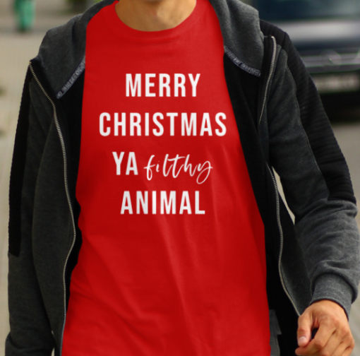 merry christmas ya filthy animal shirt Unisex T-Shirt - Image 3