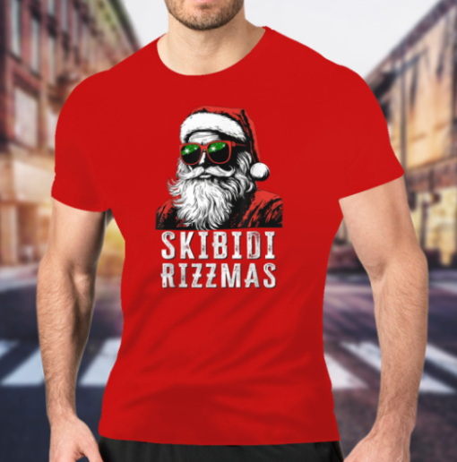 skibidi rizzmas Christmas funny shirt Unisex T-Shirt - Image 3