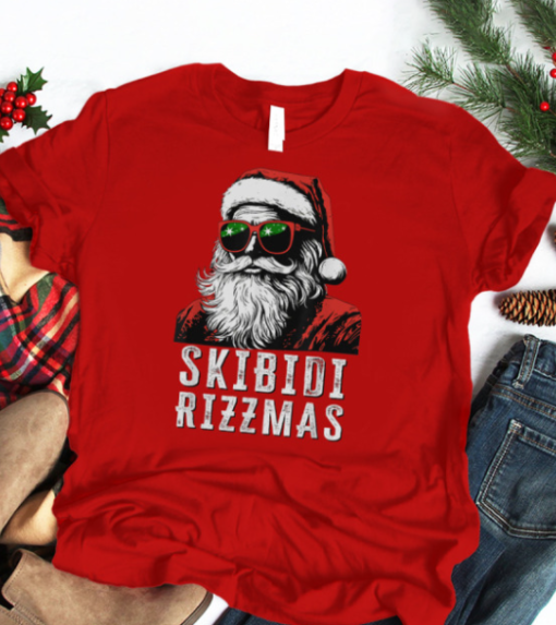 skibidi rizzmas Christmas funny shirt Unisex T-Shirt - Image 2