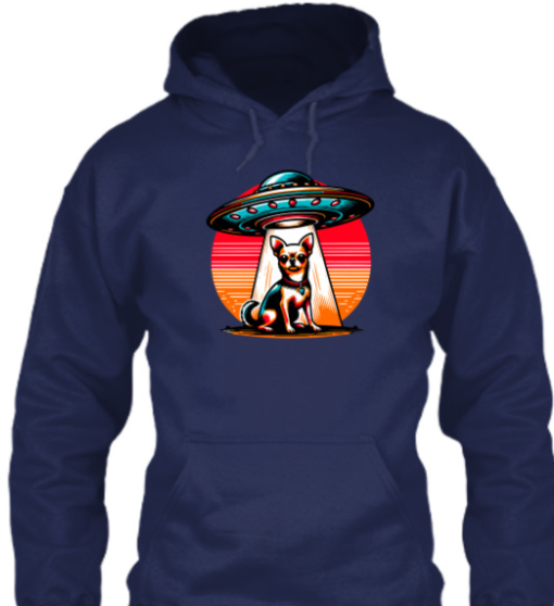 ufo chihuahua funny shirt Unisex T-Shirt - Image 4