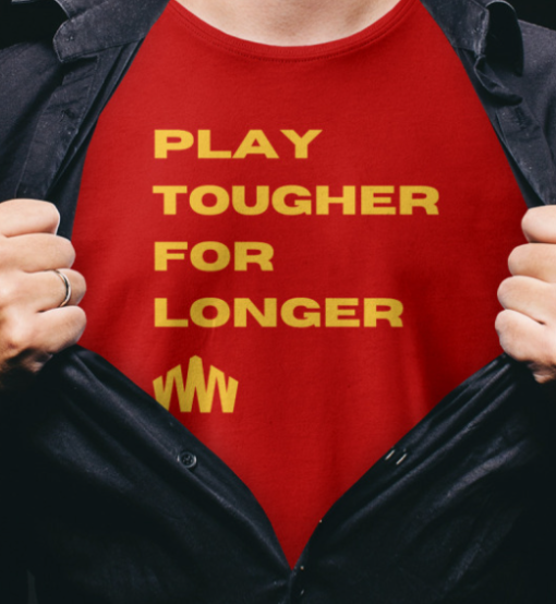 Brent Blum Play Tougher For Longer Shirt Unisex T-Shirt - Image 2