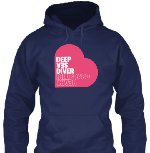 Deep Sea Diver Pink Billboard Heart Shirt T-Shirt - Image 5