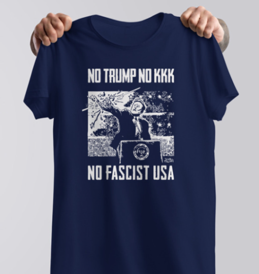 No Trump No KKK No Fascist USA shirt Unisex T-Shirt - Image 4