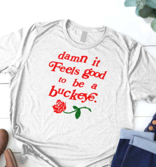 endless block damn it feels good to be a buckeye shirt T-Shirt - Image 4