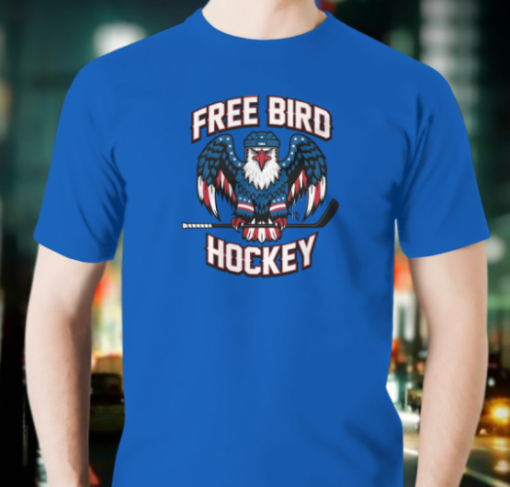 Free Bird Hockey Shirt Classic T-Shirt - Image 2