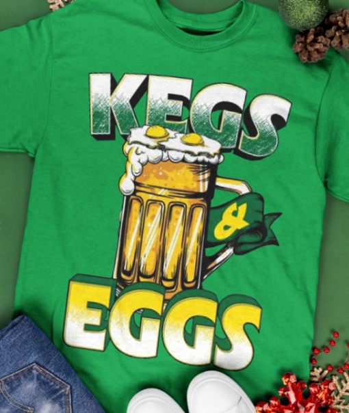 Kegs & Eggs Graphic Tee Classic T-ShirT - Image 4