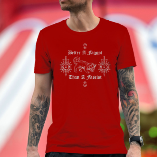 better a faggot than a fascist funny shirt Classic T-Shirt - Image 2