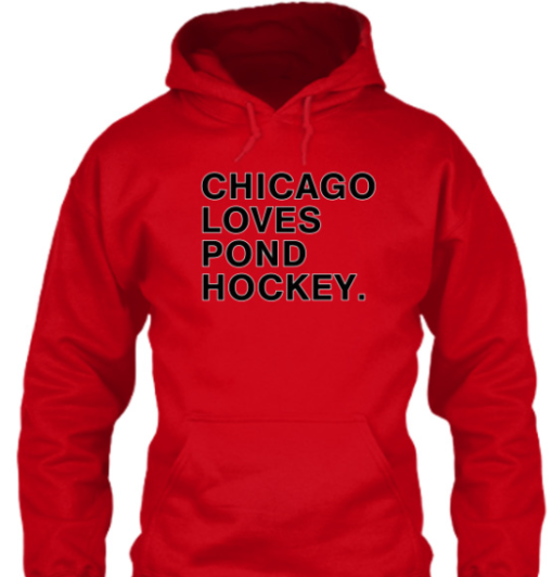 chicago loves pond hockey shirt Classic T-Shirt - Image 5