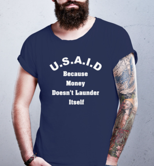 usa id because money doesn't launder itself shirt Classic T-Shirt - Image 2