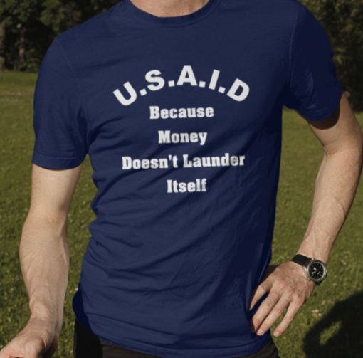 usa id because money doesn't launder itself shirt Classic T-Shirt - Image 4