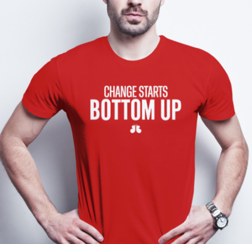 Change Starts Bottom Up Shirt Classic T-Shirt - Image 2