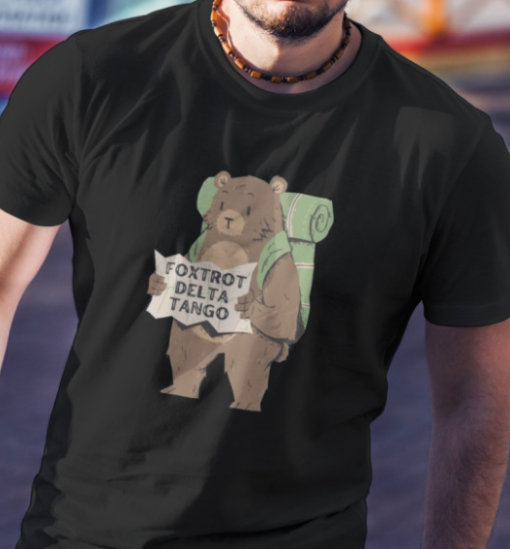 Foxtrot Delta Tango FDT Resist Bear shirt Classic T-Shirt - Image 3