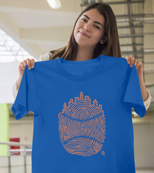 Skyline Fingerprint Shirt Classic T-Shirt - Image 4